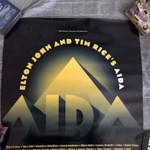 elton john aida 1999 broadway promo poster - pop piano honky cat tim rice